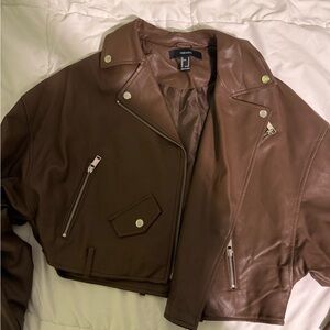 Forever 21 Brown leather jacket